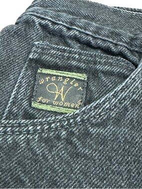 Wrangler for‎ Women Black Denim Shorts Size 12 High Rise Mom Shorts vintage